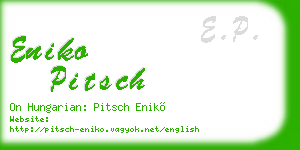 eniko pitsch business card